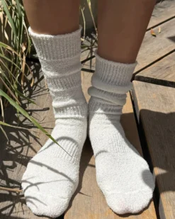 Airy Puffin Socks - Salt