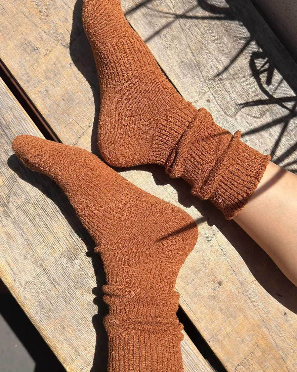 Airy Puffin Socks - Whisky
