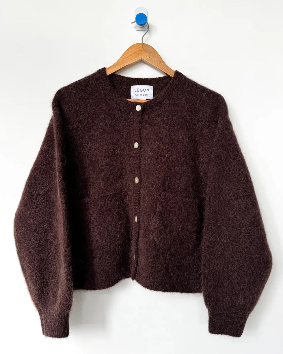 Amélie Alpaca Cardigan - Chocolate