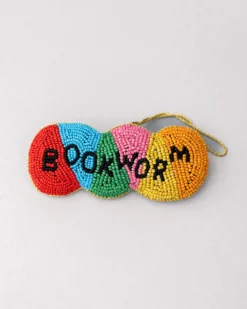 Beaded Ornament - Bookworm