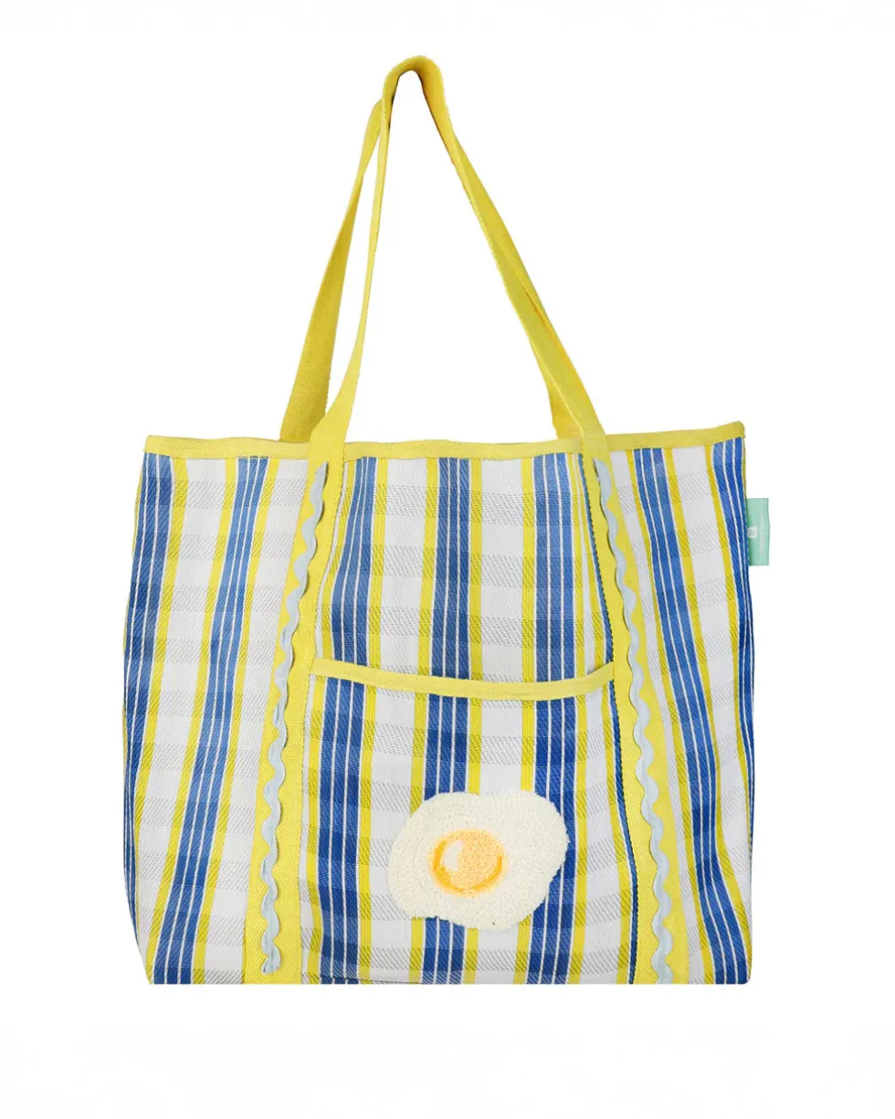 Bon Appétit Recycled Plastic Tote Bag - Egg