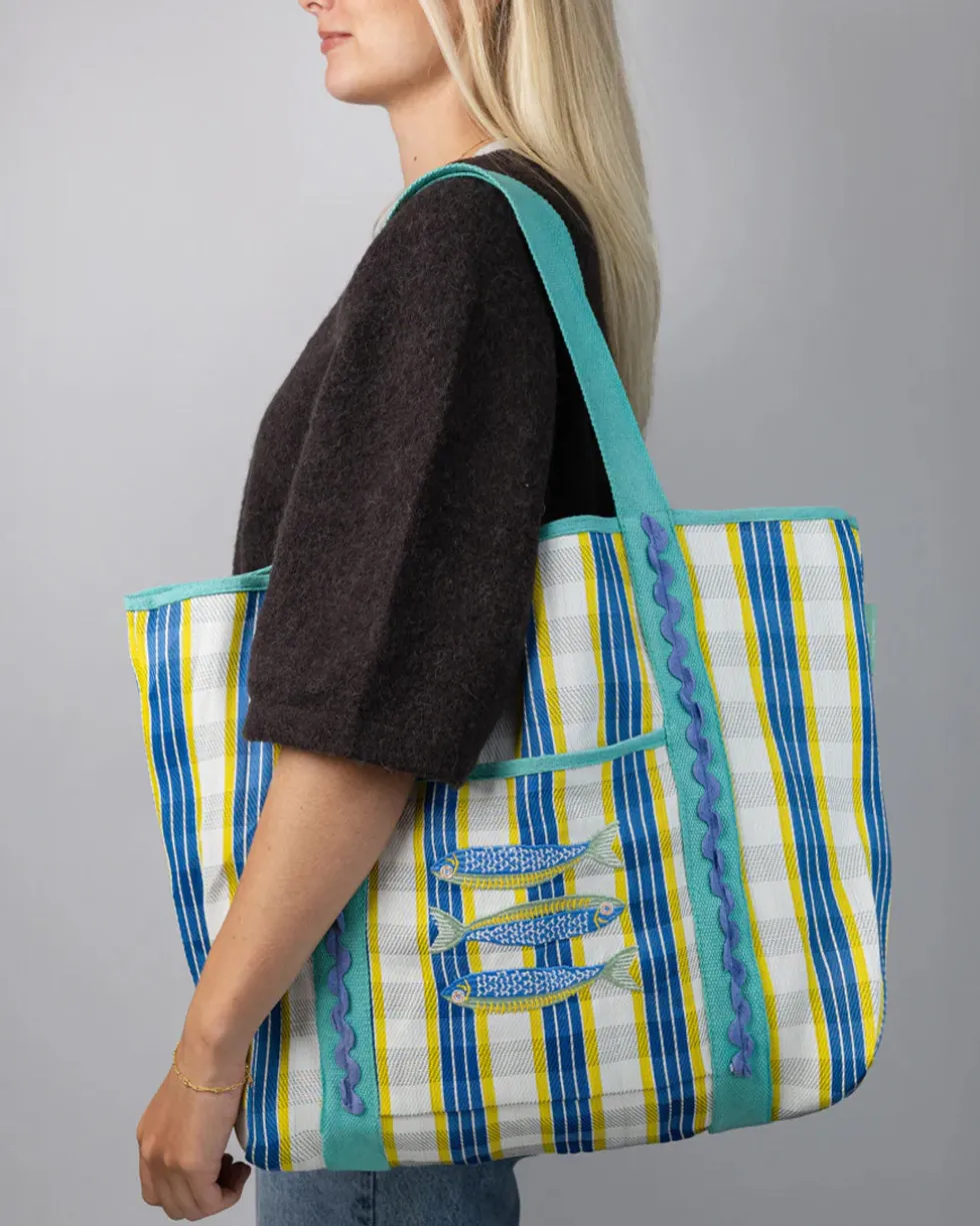 Bon Appétit Recycled Plastic Tote Bag - Fish
