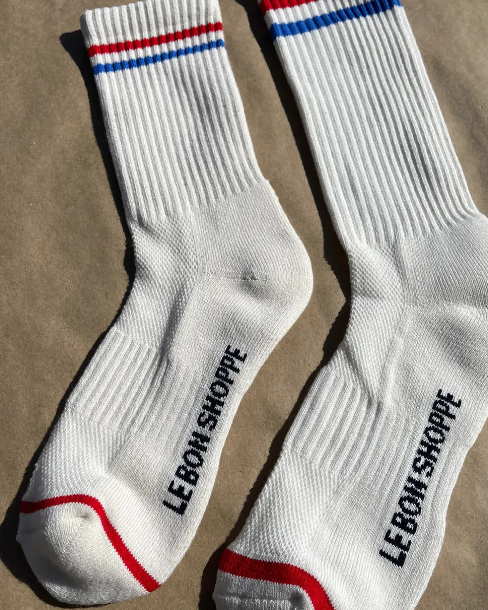 Boyfriend Socks - Milk