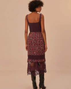 Chelsea Garden Lace Sleeveless Midi Dress