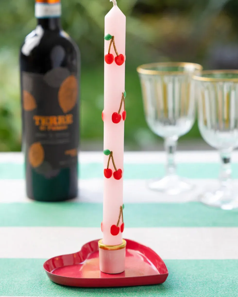 Cherry Dinner Candles - Set of 2