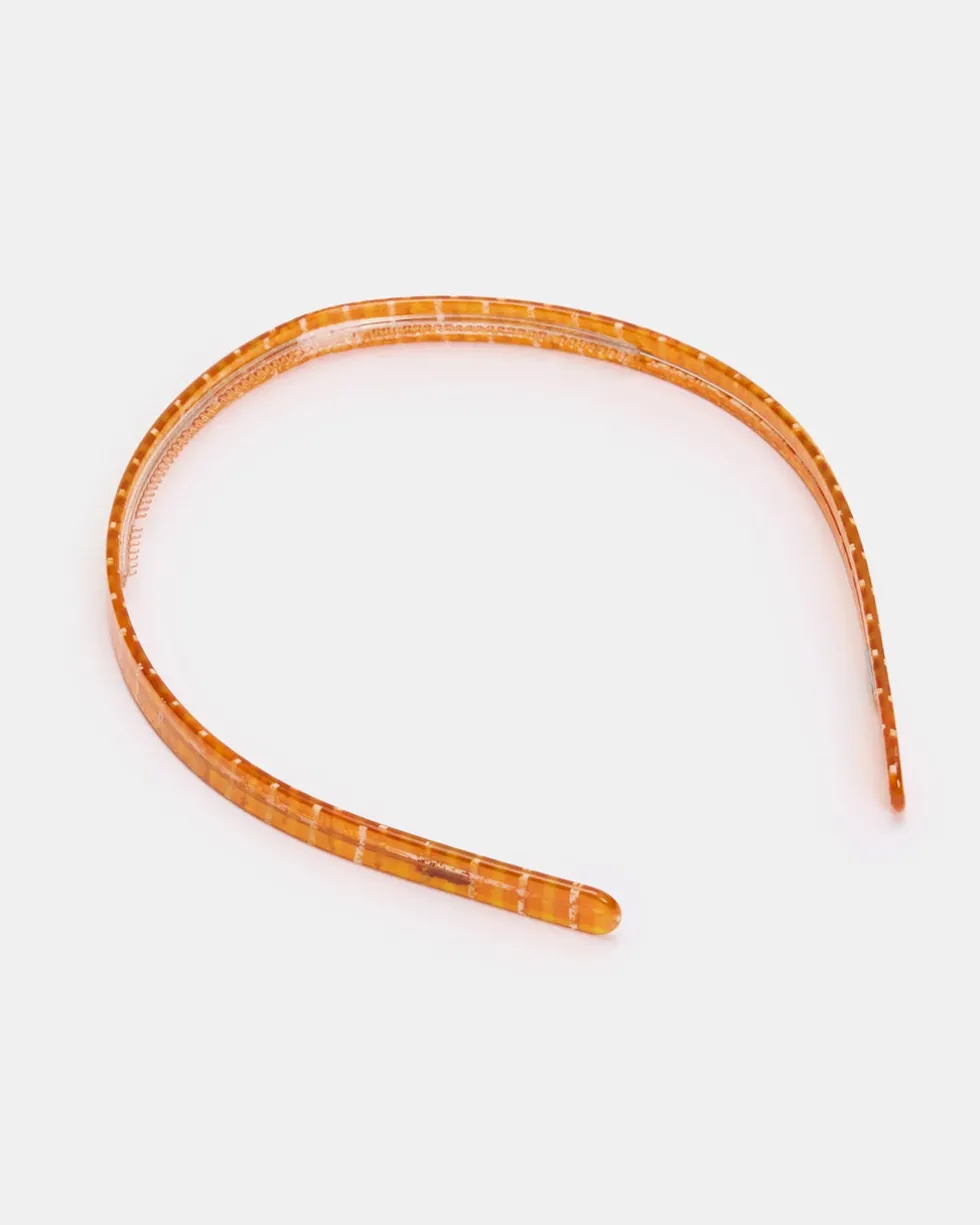 Classic Headband - Caramel Plaid