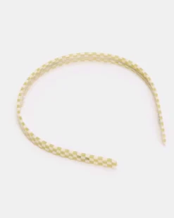 Classic Headband - Olive Check