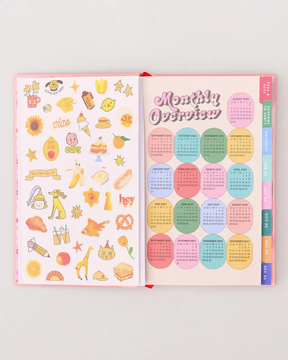 Classic 17-Month Academic Planner - Bonjour