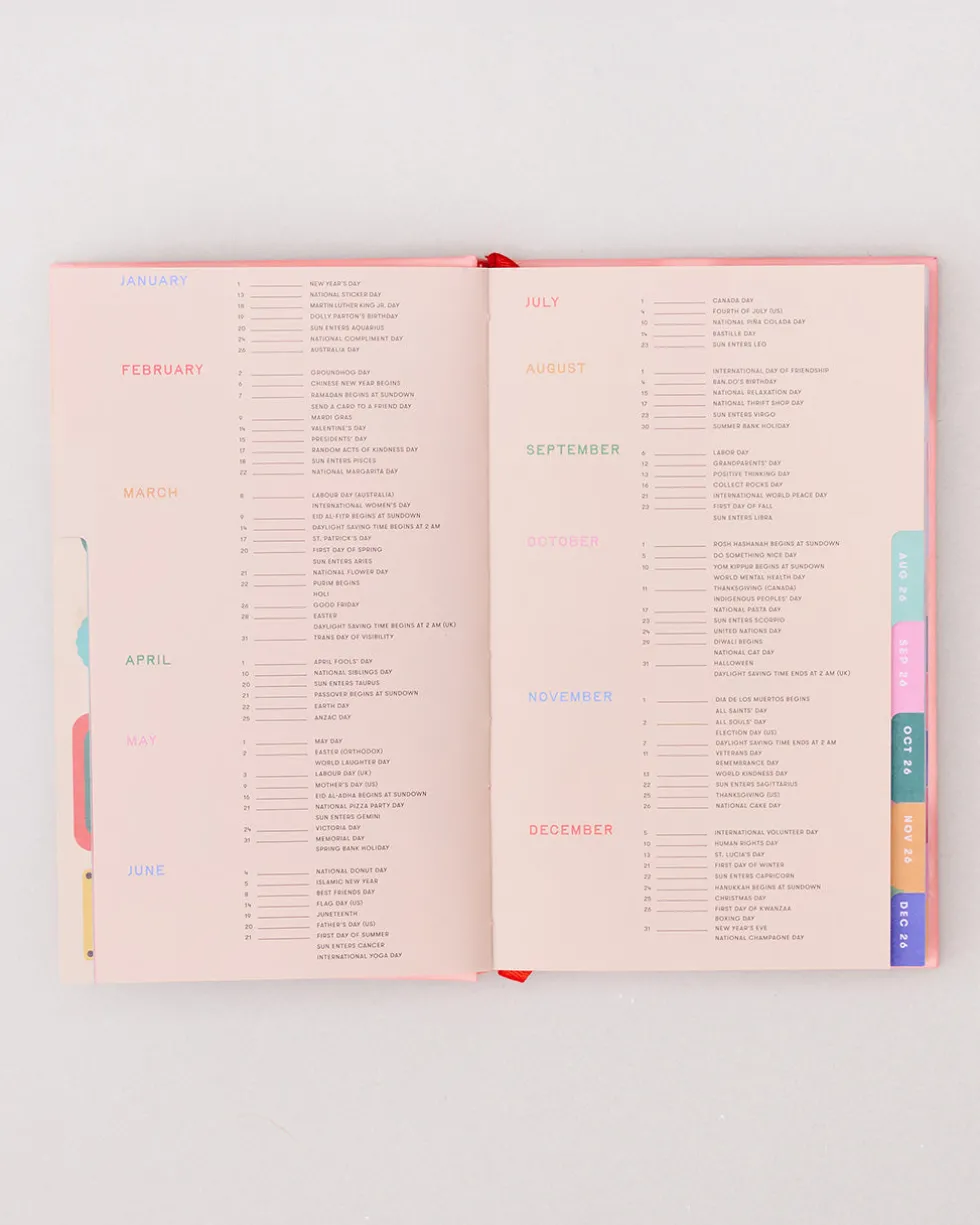 Classic 17-Month Academic Planner - Bonjour