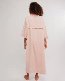 Close To Home Flannel Robe - Neon Peach