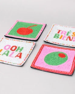 Cocktail Beaded Coaster Set