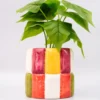 Colorblock Ceramic Planter
