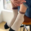 Color Block Girlfriend Socks - Black Coffee