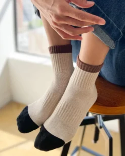 Color Block Girlfriend Socks - Black Coffee