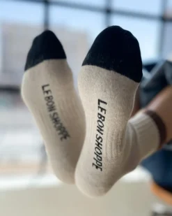Color Block Girlfriend Socks - Black Coffee
