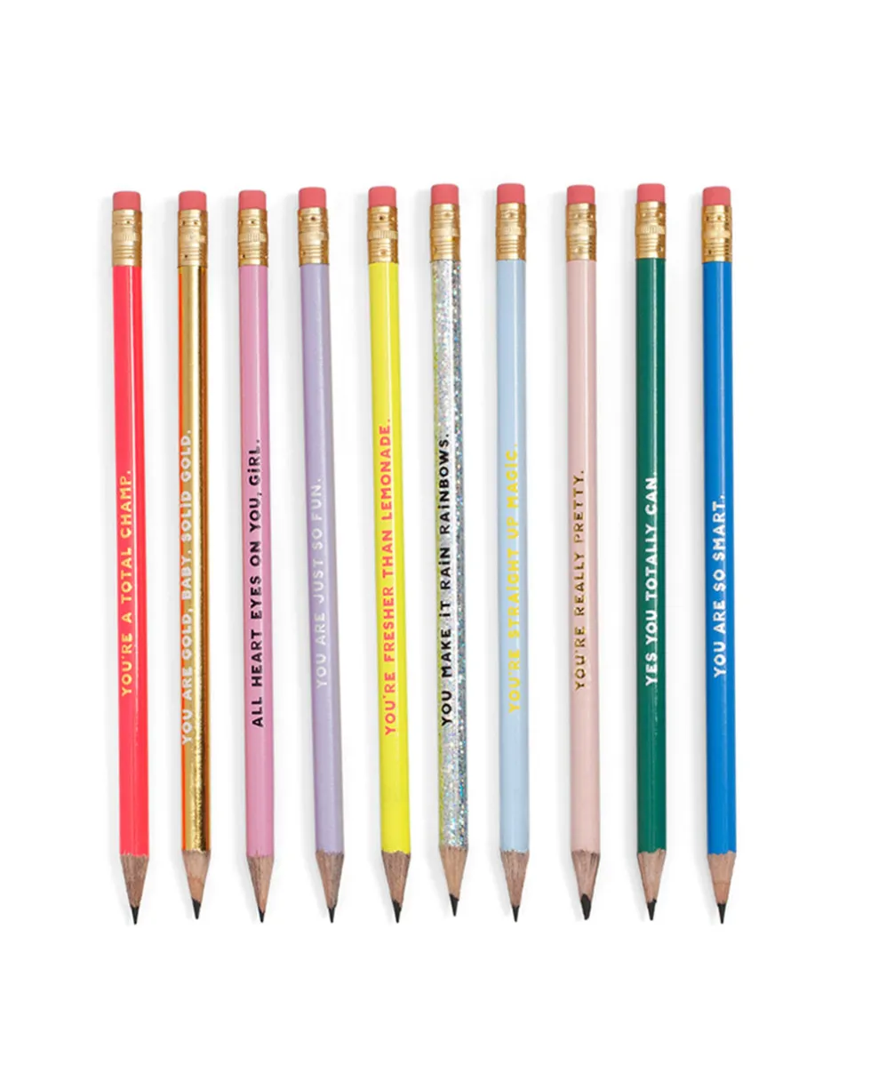 Compliment Pencil Set - Assorted Set of Ten