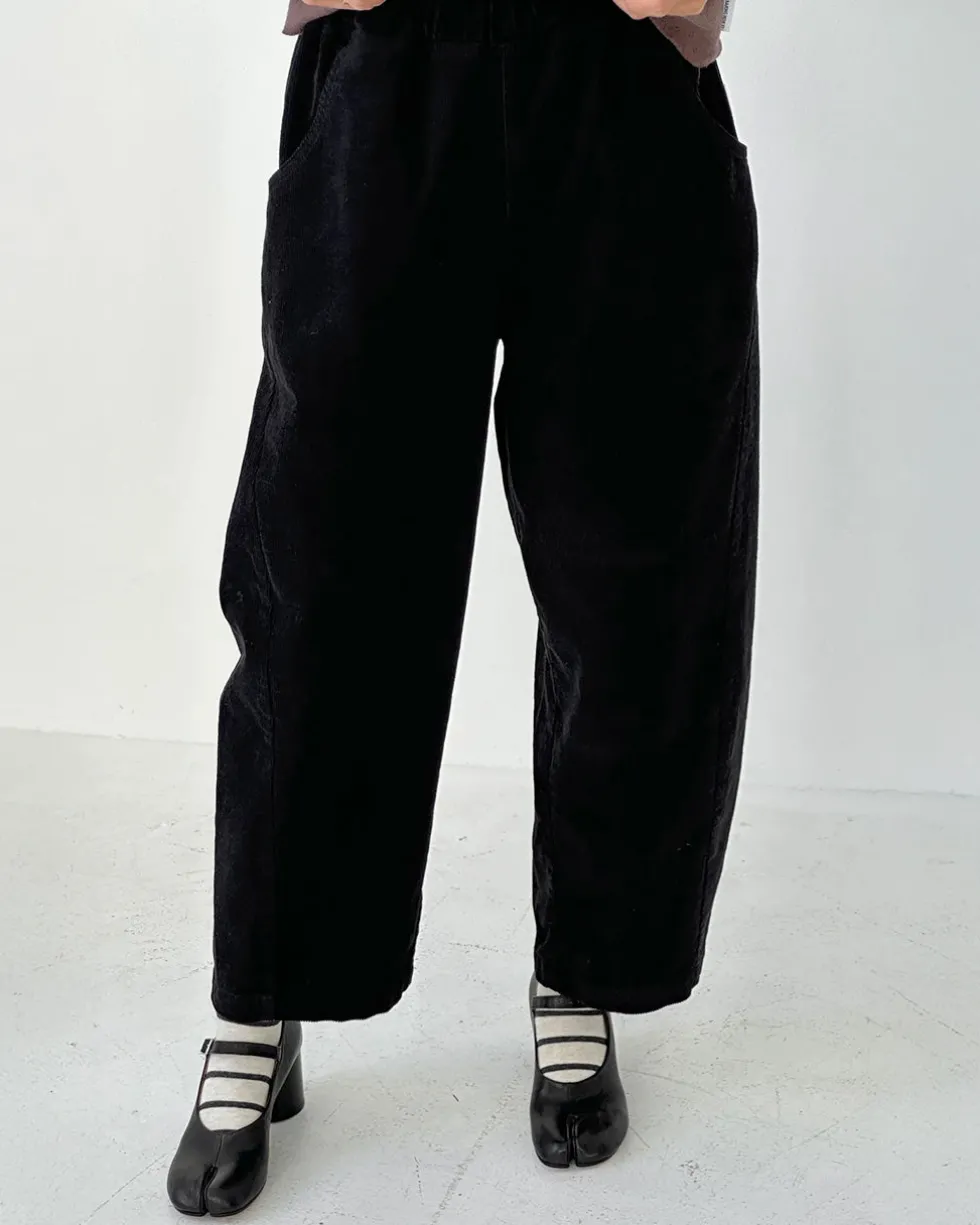 Corduroy Arc Pants - Black