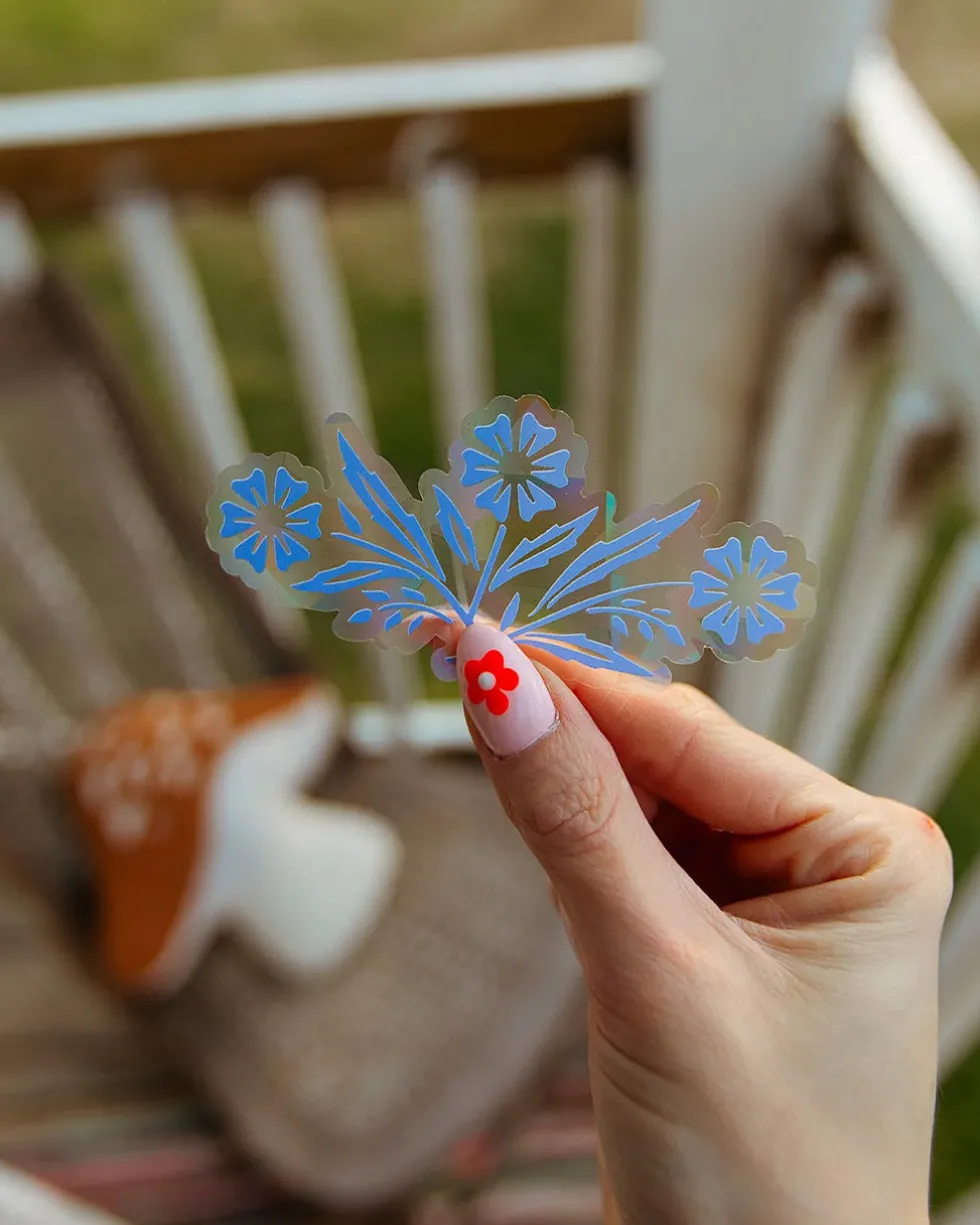 Cornflower Rainbow Making Suncatcher Sticker