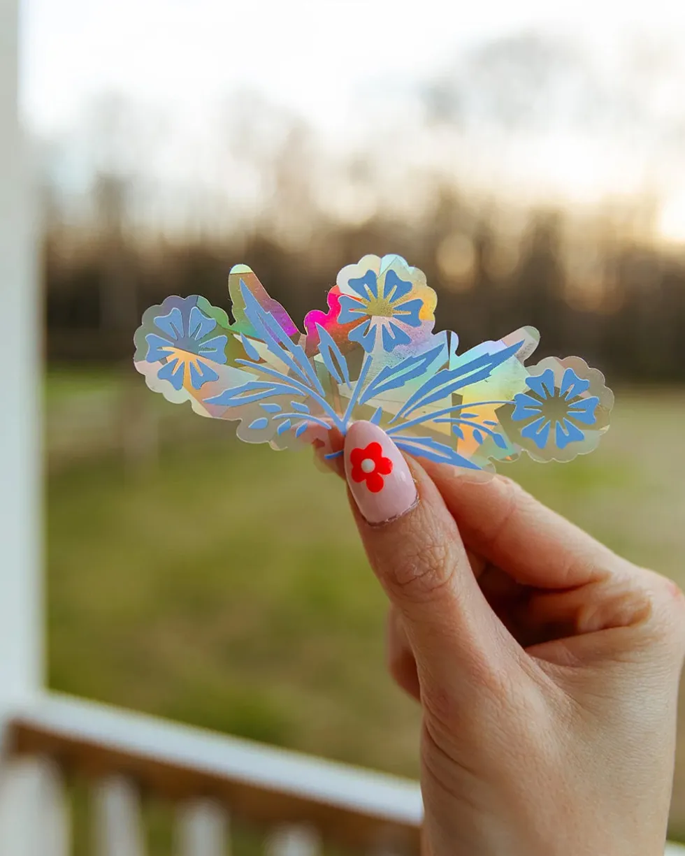 Cornflower Rainbow Making Suncatcher Sticker
