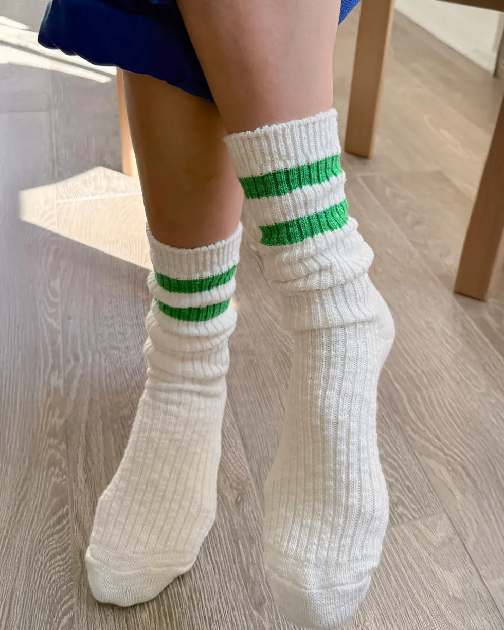 Cottage Varsity Socks - Green Varsity
