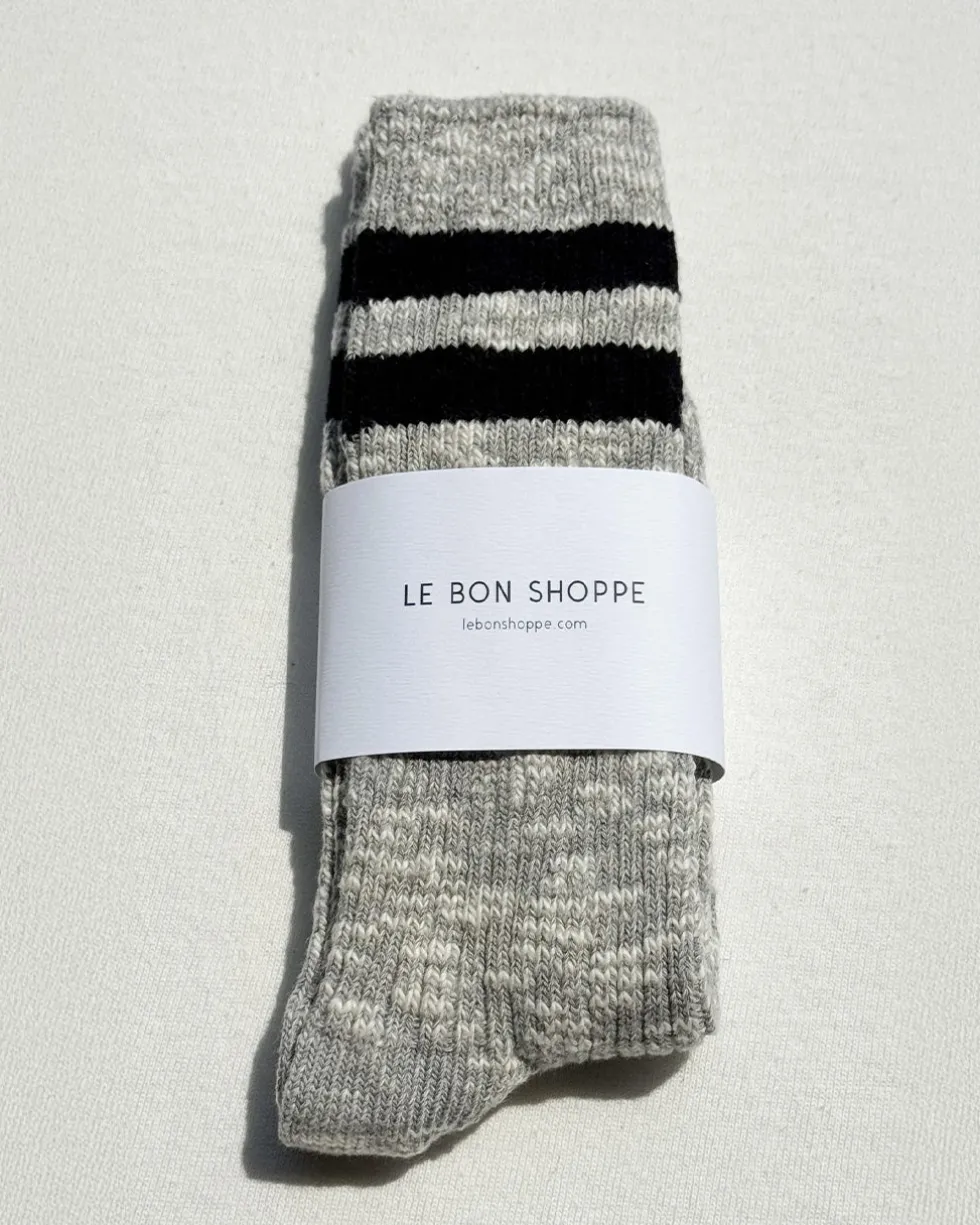 Cottage Varsity Socks - Heather Grey Varsity