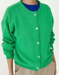 Cotton Leila Cardigan - Spring Green