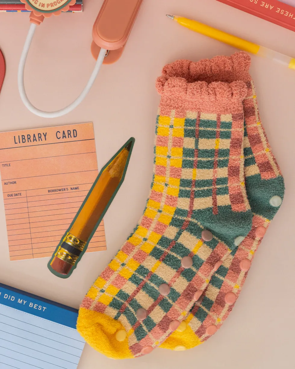 Cozy Grip Socks - Plaid