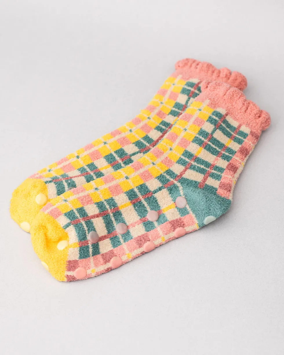 Cozy Grip Socks - Plaid