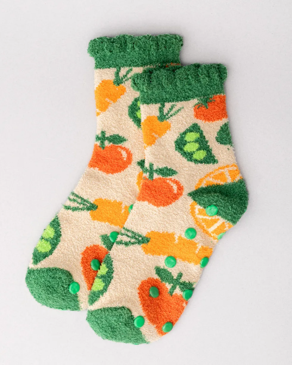 Cozy Grip Socks - Veggies