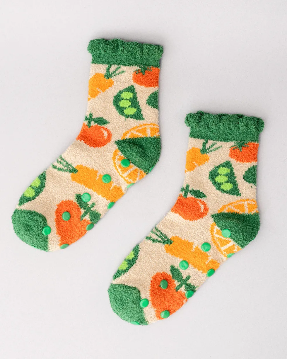 Cozy Grip Socks - Veggies