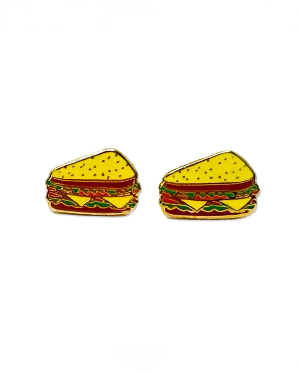 Deli Sandwich Enamel Earrings