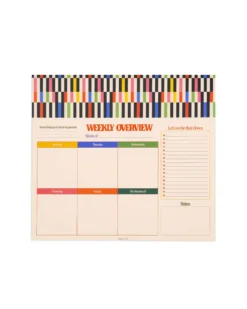 Desk Notepad - Mid Century Stripe