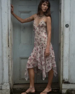 Elsie Pink Midi Dress