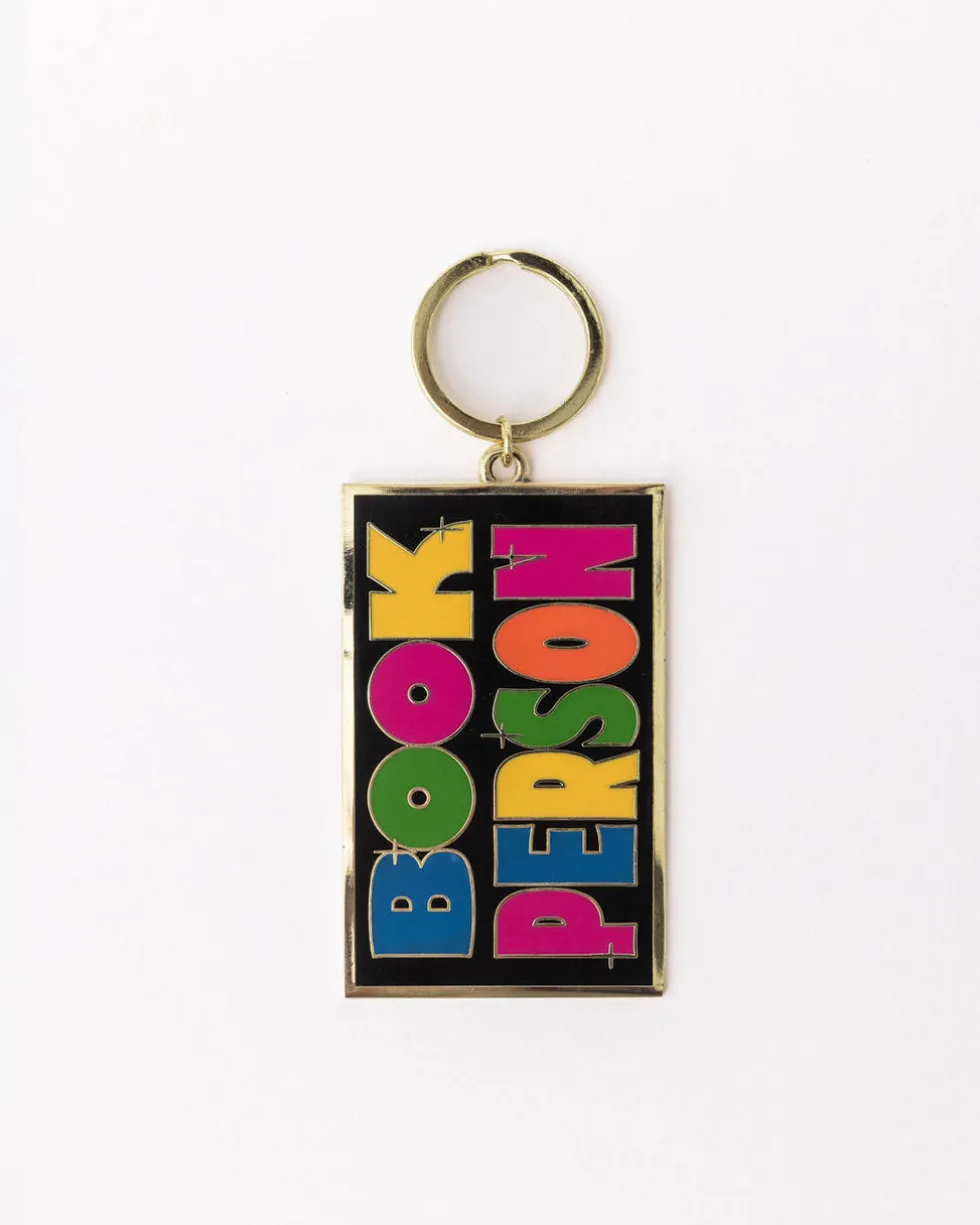 Enamel Keychain - Book Person