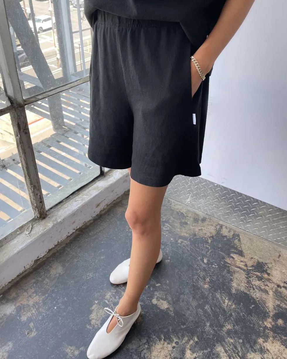 Flared Basketball Shorts - Black