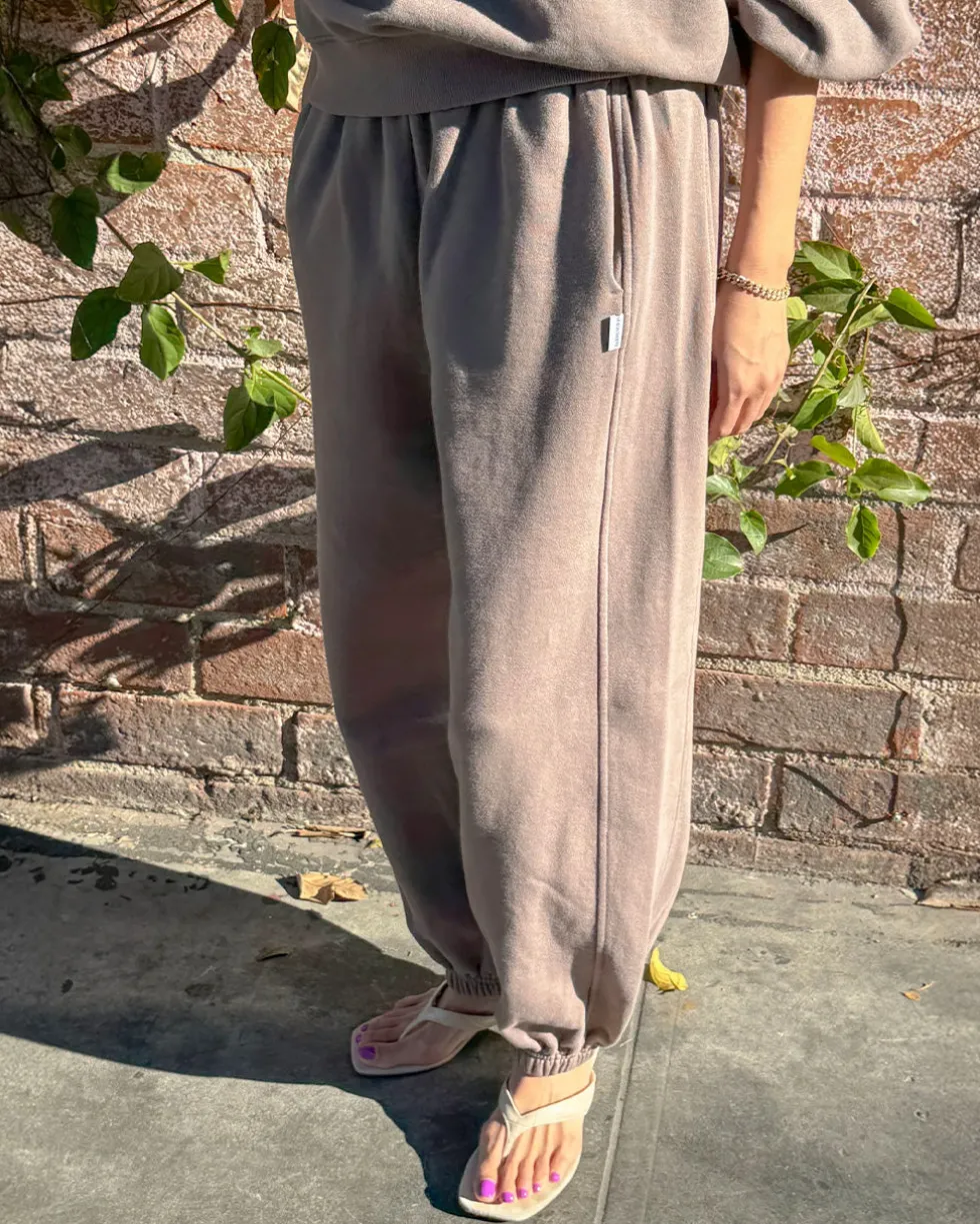 French Terry Balloon Pants - Mushroom