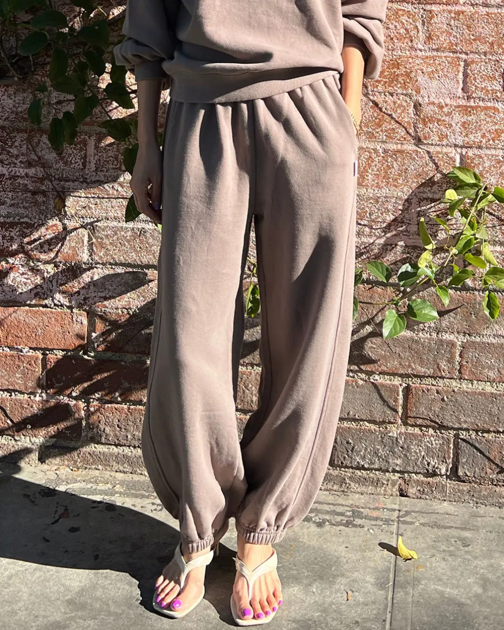 French Terry Balloon Pants - Mushroom