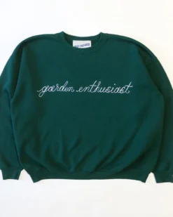 Garden Enthusiast Chainstitch Sweatshirt - Dark Green