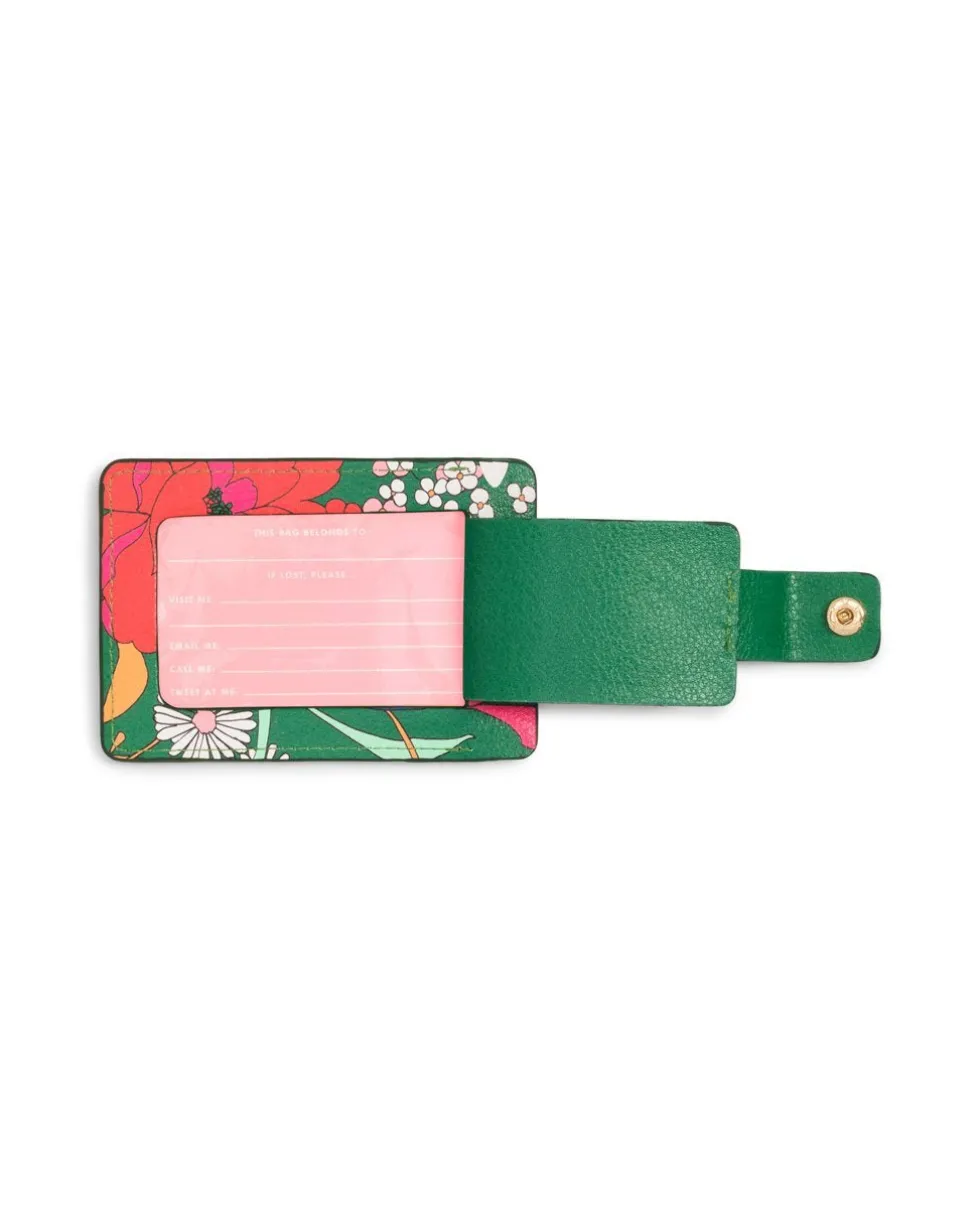 Getaway Luggage Tag - Emerald Super Bloom