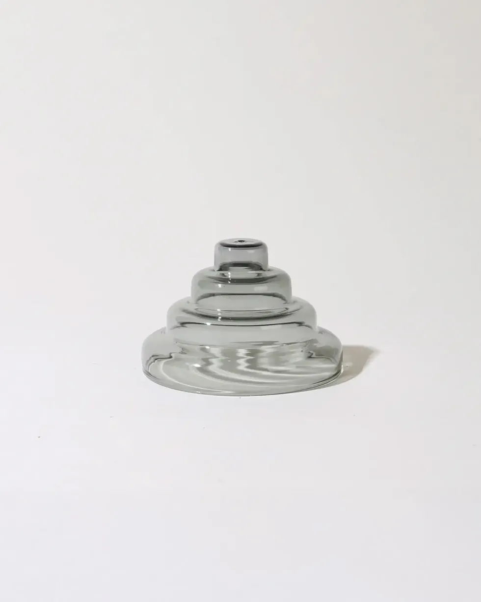 Glass Meso Incense Holder - Gray