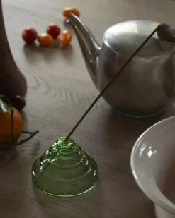 Glass Meso Incense Holder - Verde