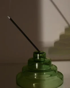 Glass Meso Incense Holder - Verde