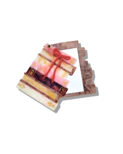 Hand-painted Bow Bookstack Compact Mirror