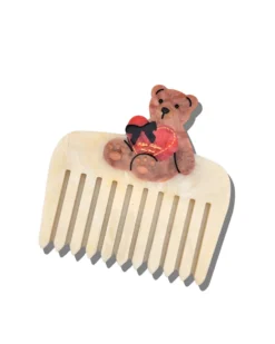 Hand-Painted Love Teddy Pocket Comb