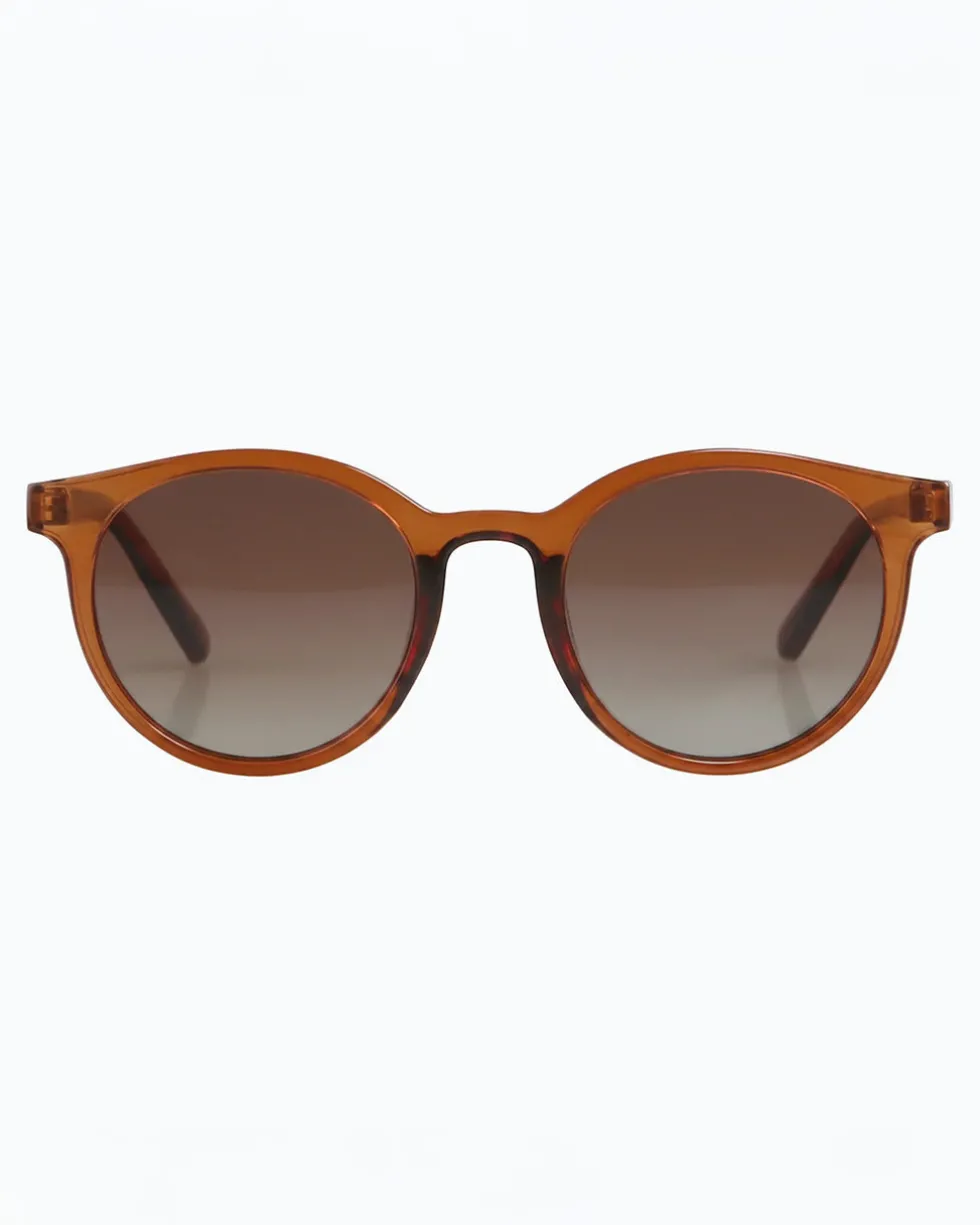 Havana Haze Polarized Round Sunglasses - Brown
