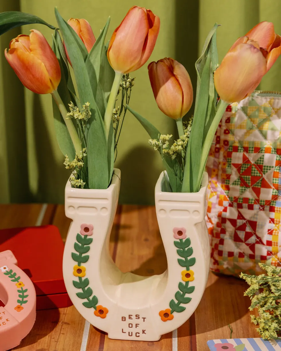 Horseshoe Ceramic Vase