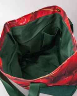Large Canvas Tote Bag - Cherries