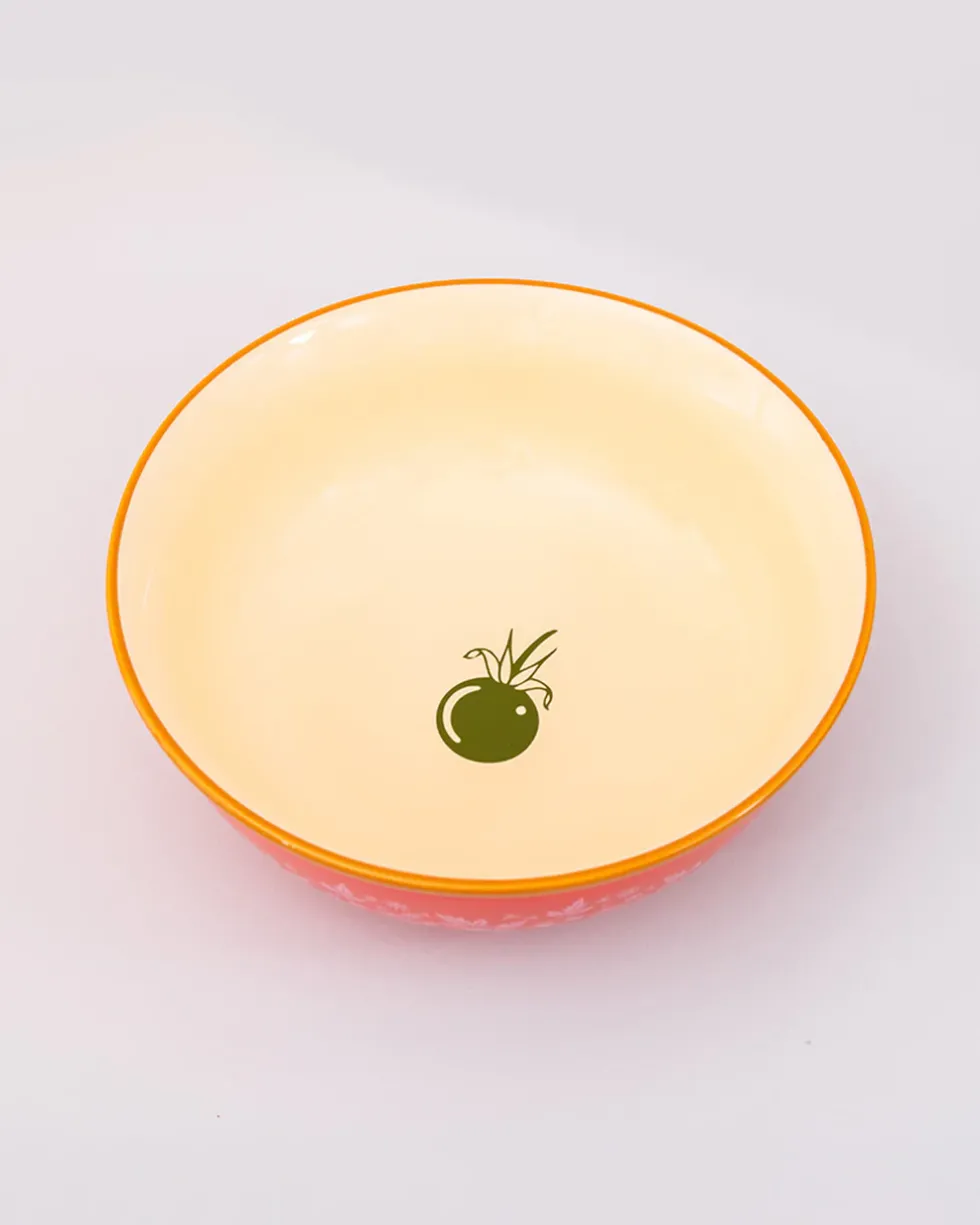 Large Ceramic Serving Bowl - Garden