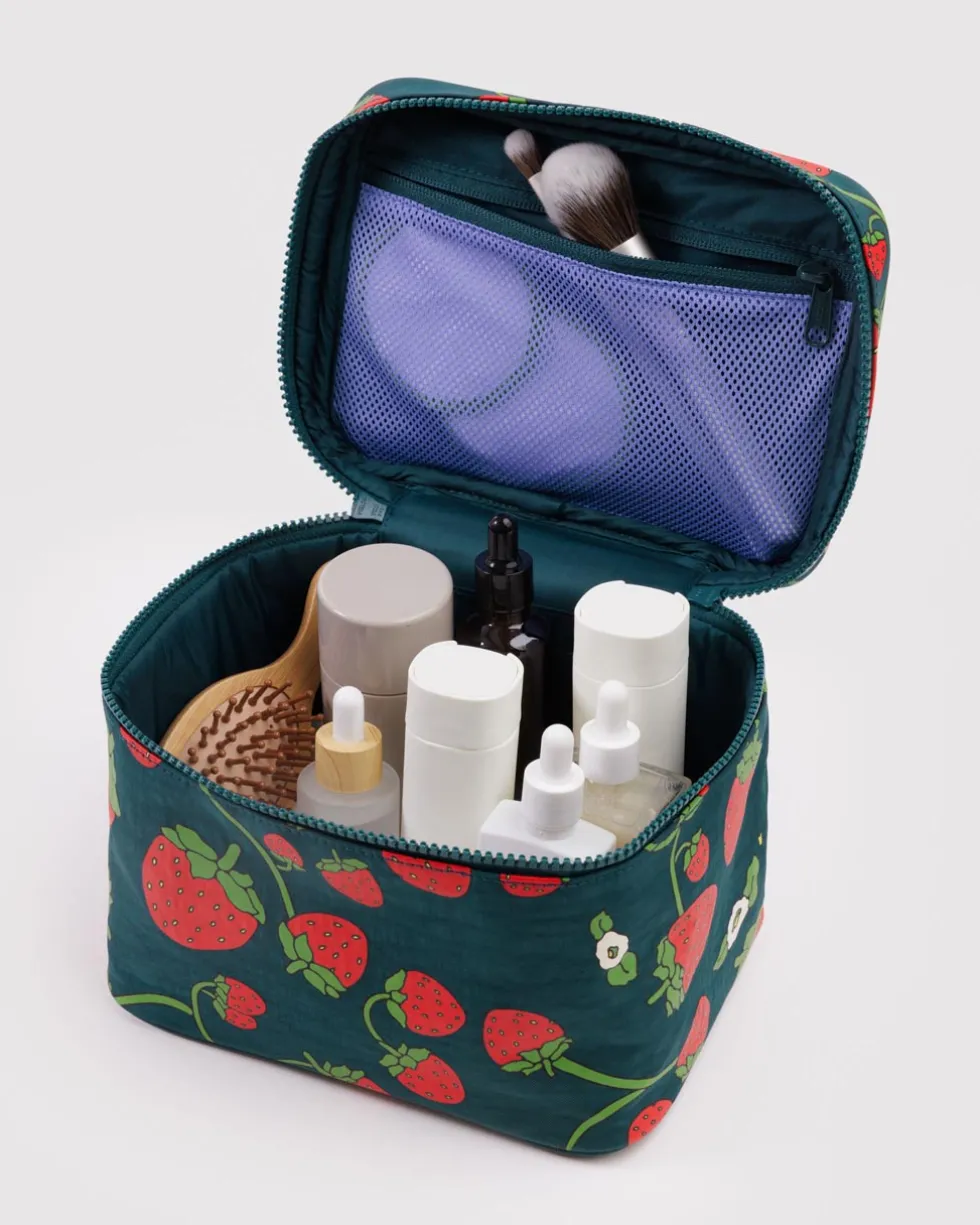 Large Cosmetic Case - Strawberry Blossom