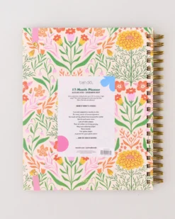 Large 17-Month Academic Planner - White Floral